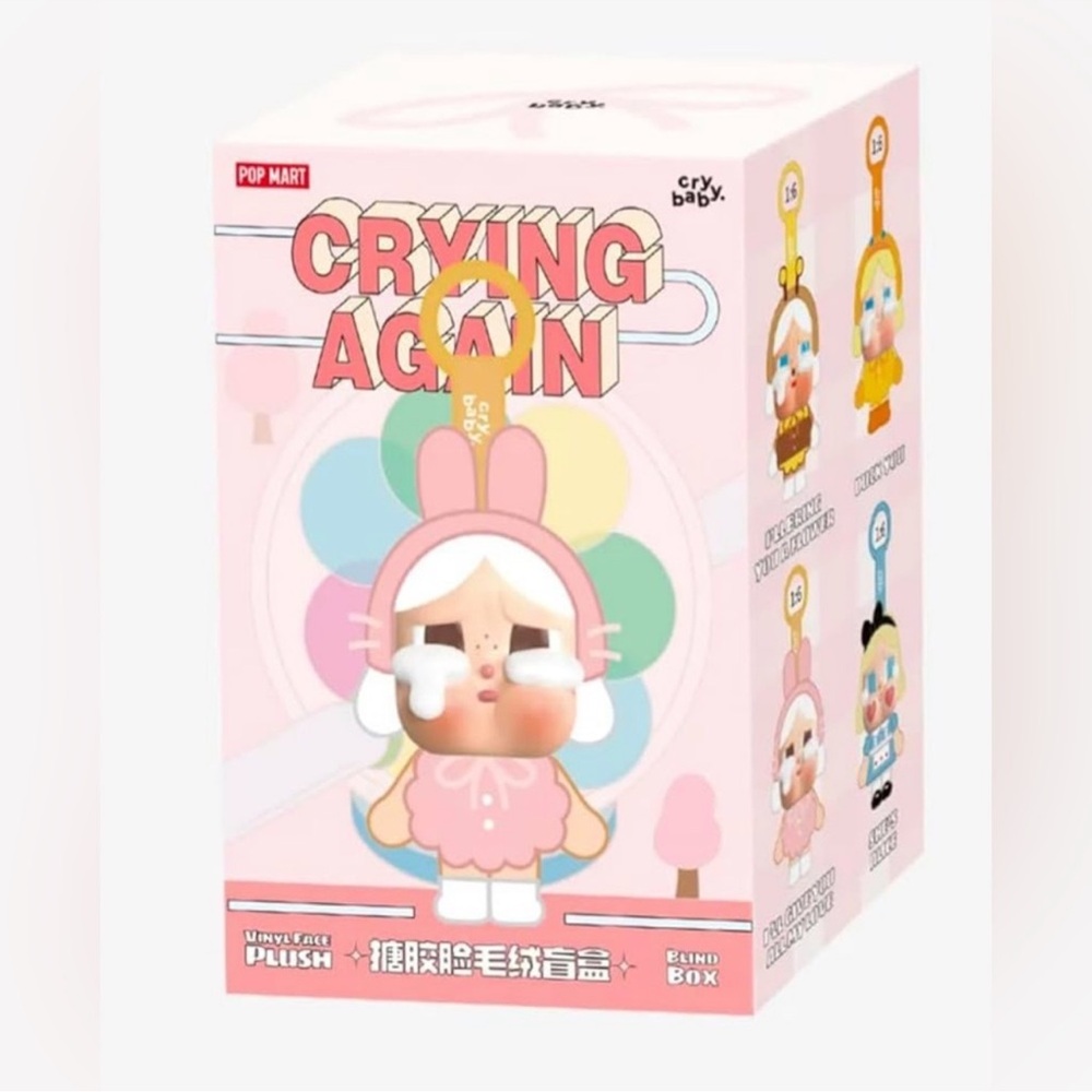 Authentic New Pop Mart Crying Again Plush Toy - love makes us cry